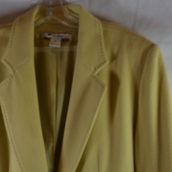 Yellow Wool/Cashmere Blazer SZ 14 Nygard - Picture 5 of 8